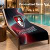 Custom Text Bournemouth Football Print Beach Towel Large Towel For Home Bathroom Beach