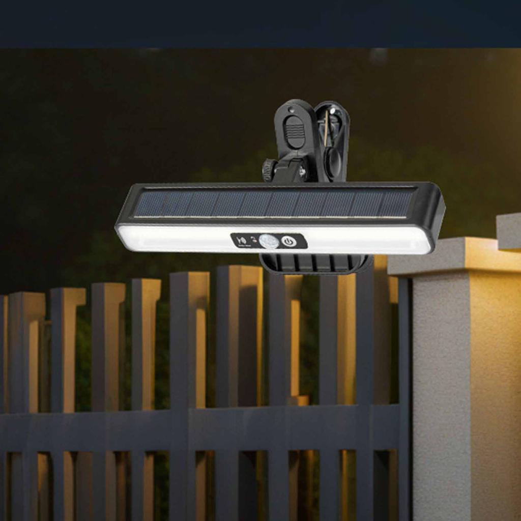 Solar Clip Lamp , Integrated & Split ,Mode Outdoor Garden Light, All,Weather Solar Powered Lamp for Household Garage Yard Patio Lighting