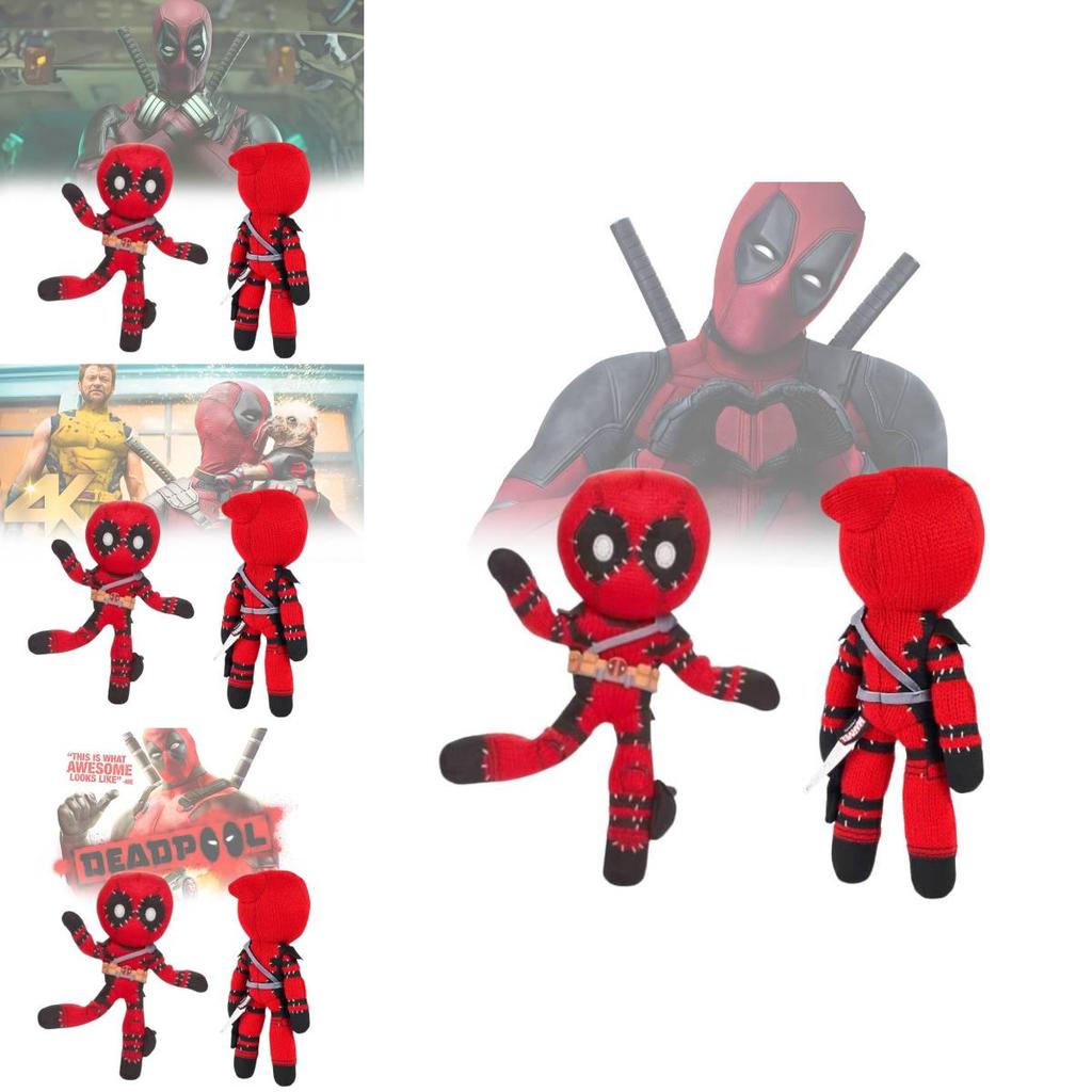 Adorable Deadpool Wolverine Plush Toys Featuring Vibrant Red Colors And Soft Pp Cotton Filling Perfect For Collectors And Kids