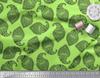 Soimoi Blue Japan Crepe Satin Fabric Green Paisley Printed Craft Fabric by the metre 42 Inch