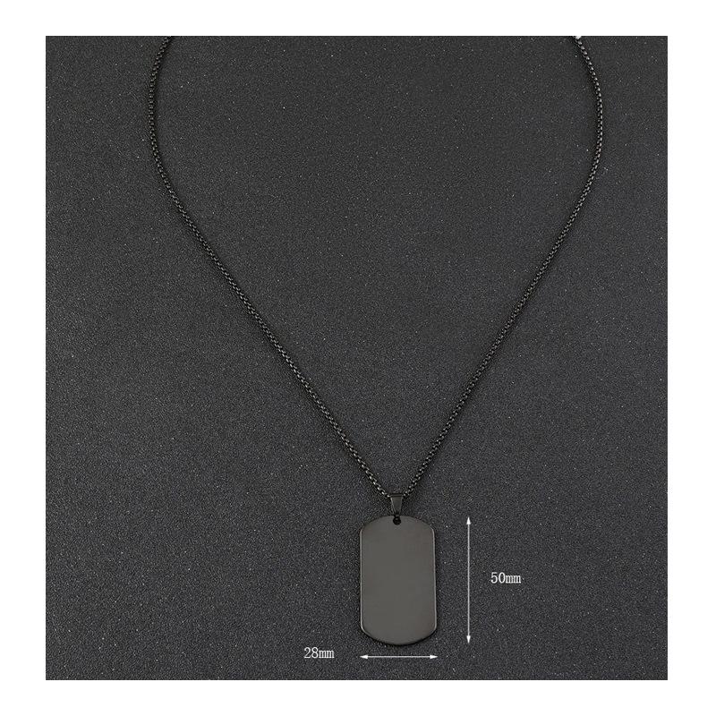 Explosion-Proof Stainless Steel Blank Military Tag Pendant Necklace - Laser Engravable