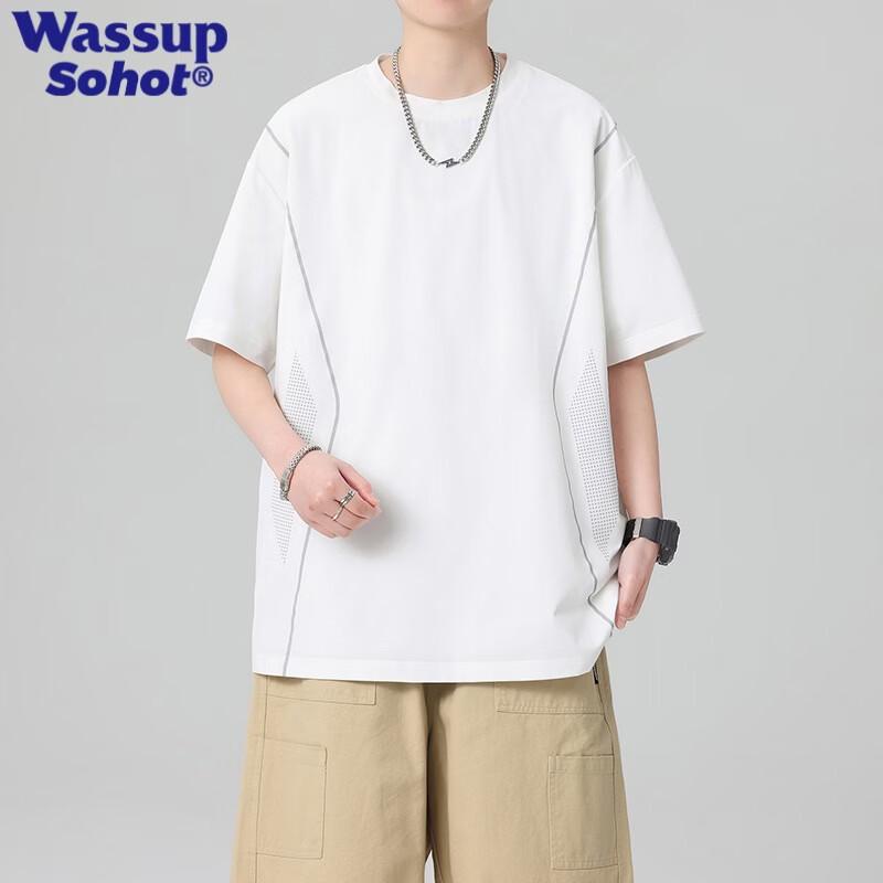 Wassup Sohot Patchwork Cooling Short Sleeve T-Shirt M
