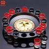 16 Glasses Transparent Glass Wine Cup Game Bar Drinking Game Whiskey Cocktail Bar Party Game Push Turntable Drinking Accessories
