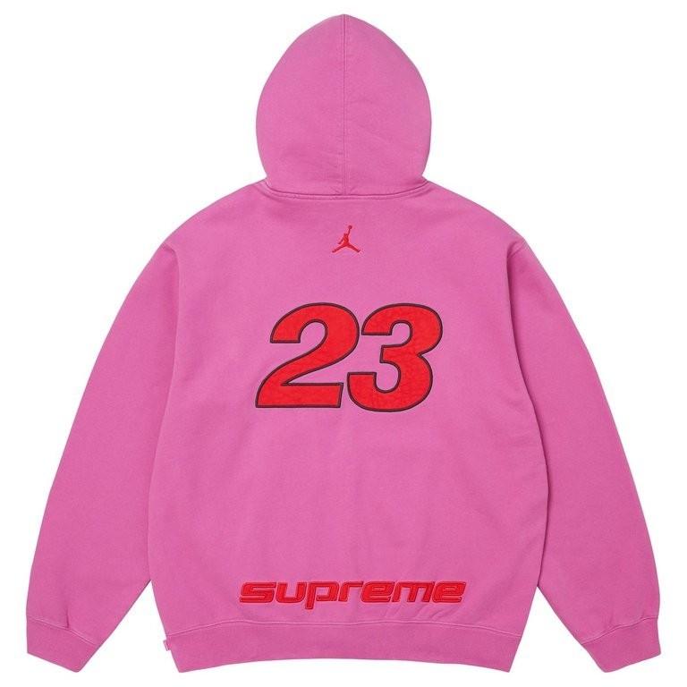 Supreme X Jordan Hooded Sweatshirt Pink