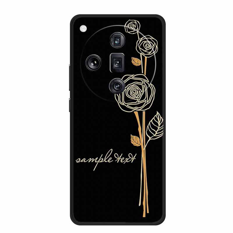 3D Emboss Case For OPPO Find X7 Ultra Phone Case Relief Black Silicone Soft Back Cover Coque For OPPO Find X7 Ultra Cases Fundas