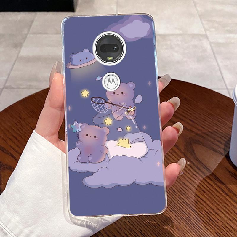Żelowe Etui Do Motorola Moto G7 Plus/Moto G7 Play /Moto G7 Power Fundas Przezroczyste Silikonowe Miękkie TPU Pokrowiec Uroczy Kot Ochronne Etui