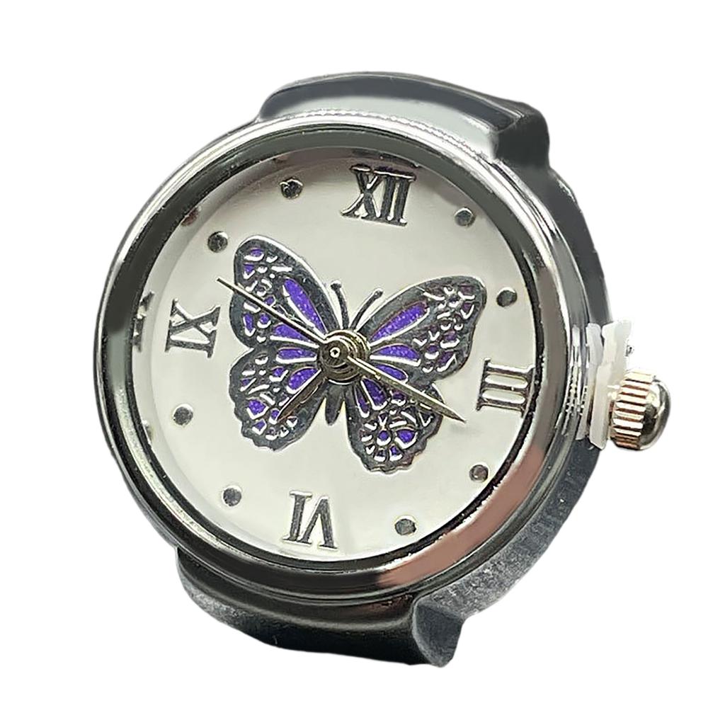 Prstenové hodinky Módní čtvercové hodinky ve tvaru prstenu Osobnostní kreativní retro styl Prstenové elektronické hodinky