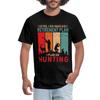 Retirement Plan Hunting With Hunter Silhouette Retro Men's T-Shirt