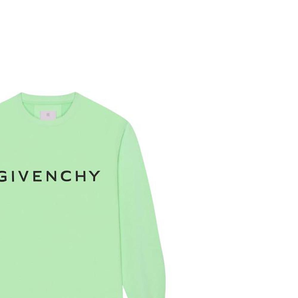Givenchy Felpa Archetype SS23 Uomo Verde BMJ0HA3YAC-326