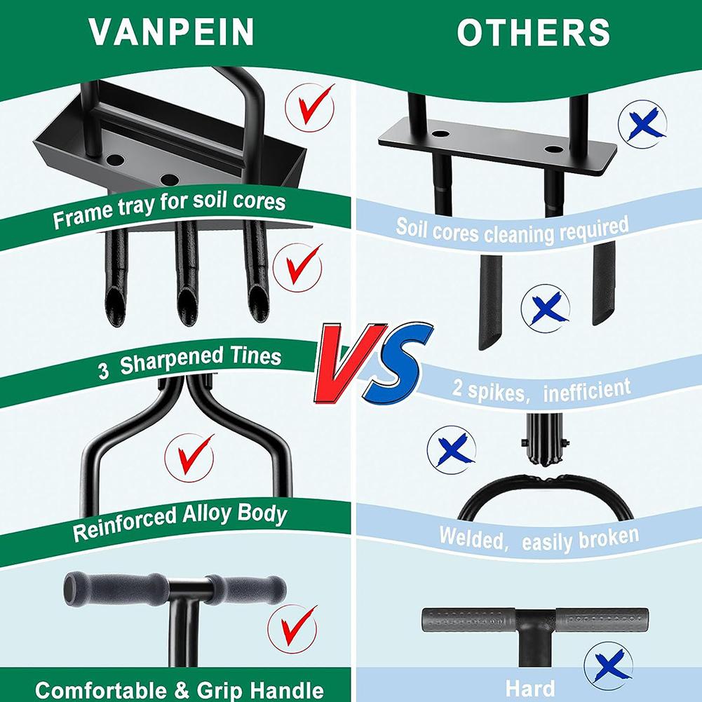 Manual Lawn Aerator Lawn Aerator Garden Tool with Cleaning Tool Lawn Aerator Coring Tool Grass Aerating Tool for Lawn Yard Care