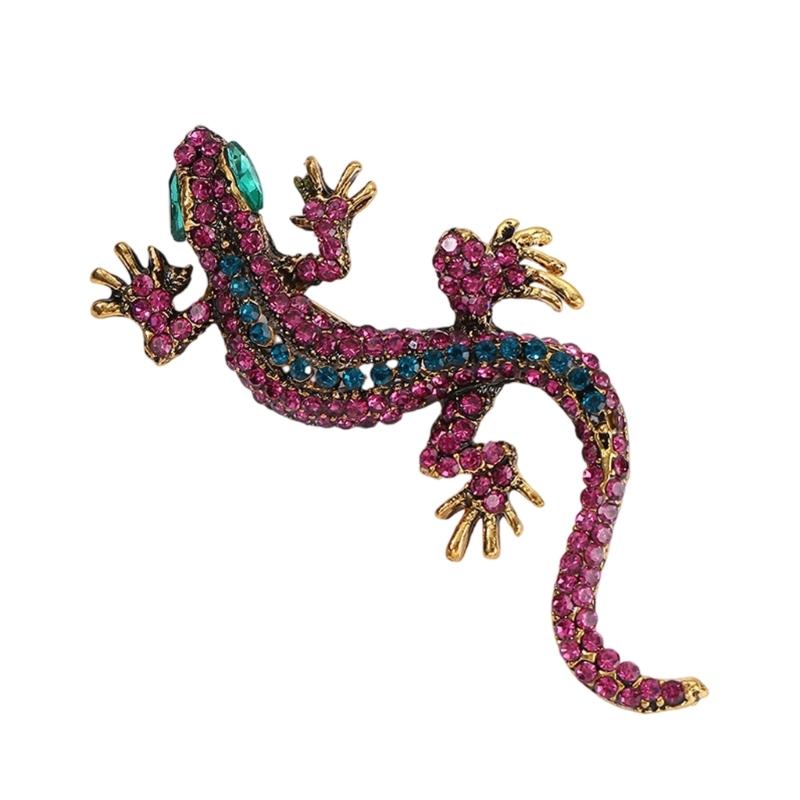 Retro Reptile Lapel Pin Fashionable Lizard Brooch With Vintage Detailing Perfect For Scarf Hat Outfit Accessories Gift Choice
