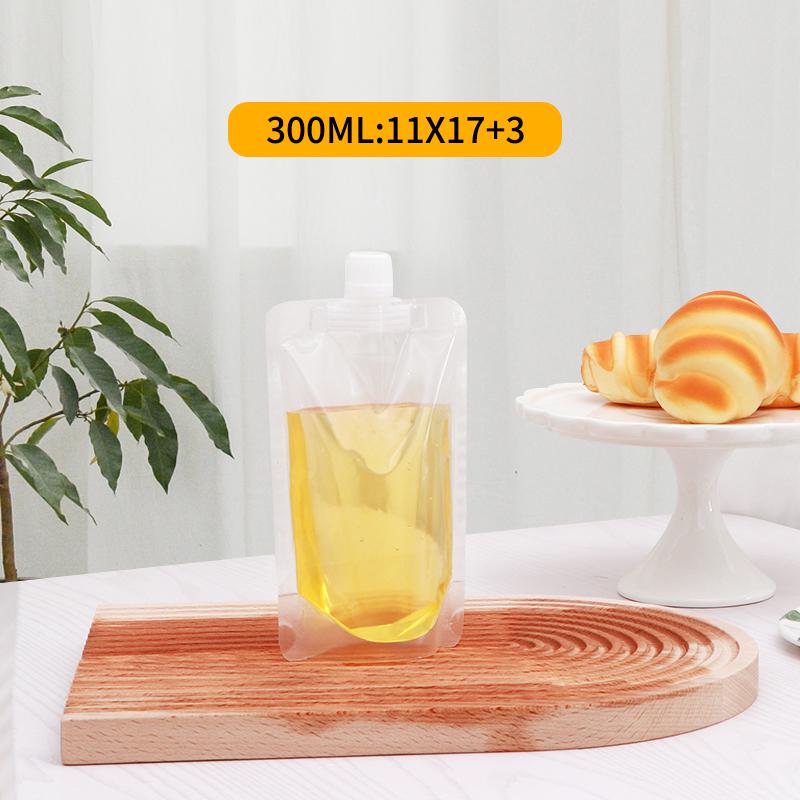 Large Transparent Spout Pouch for Cereal, Grain, Milk Tea, or Soy Milk Portioning and Sealing