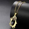 My Shape Cute Penguins Necklaces Stainless Steel Animal Pendant Chain Lovely Penguin Turtle Jewelry Women Girls Valentine's Day