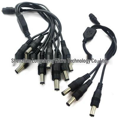 12V DC Power Cable Splitter: 1-to-2/3/4/5/6/8 Female for Centralized Camera Monitoring