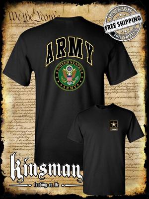 US Army Siegel 2-seitiges T-Shirt Offiziell lizenziert Militär Vereinigte Staaten von Amerika