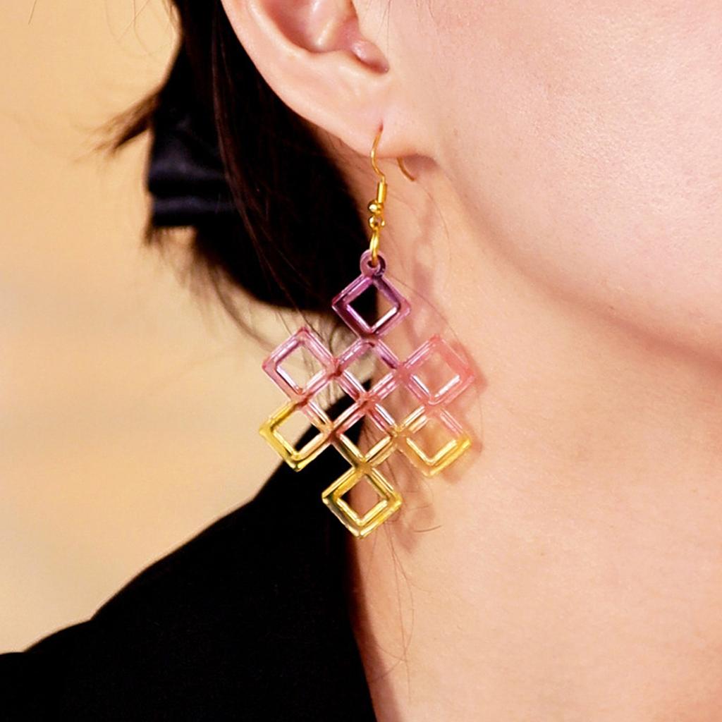 Earring Pendant Silicone Mold Vintage Geometric Heart Epoxy Resin Mould for DIY Earrings Keychain Necklace Charm Jewelry