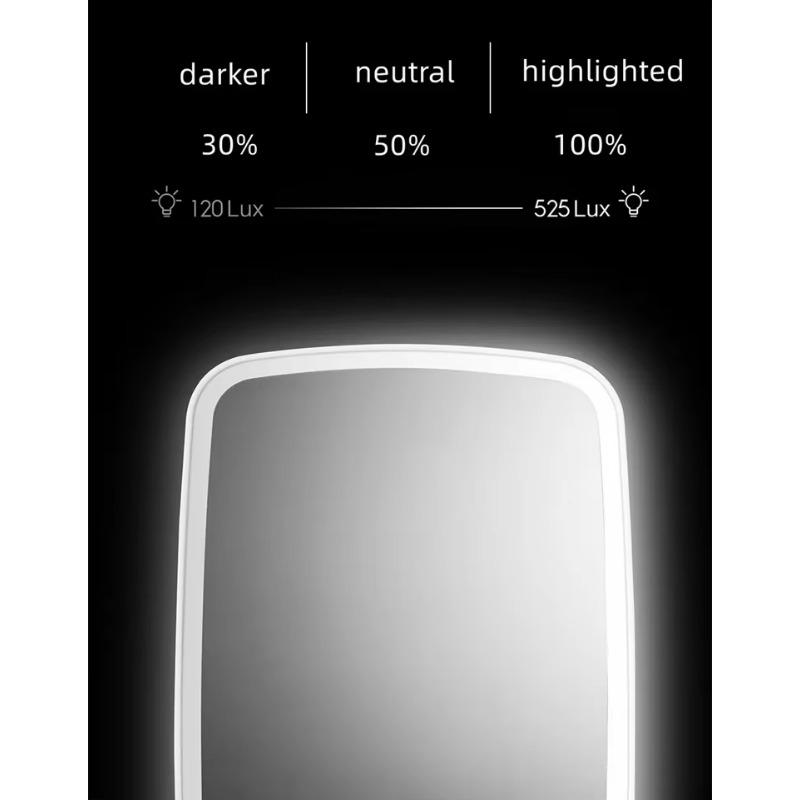 Light Touch Screen Rectangle Make Up Charging Light Beauty Salon Adjustable Brightness Table Portable Desktop Makeup LED Mirror