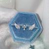 Luxury Vintage Angel Wings Cross Earrings Women Shiny Statement Jewelry for Party Night and Daily Occasions