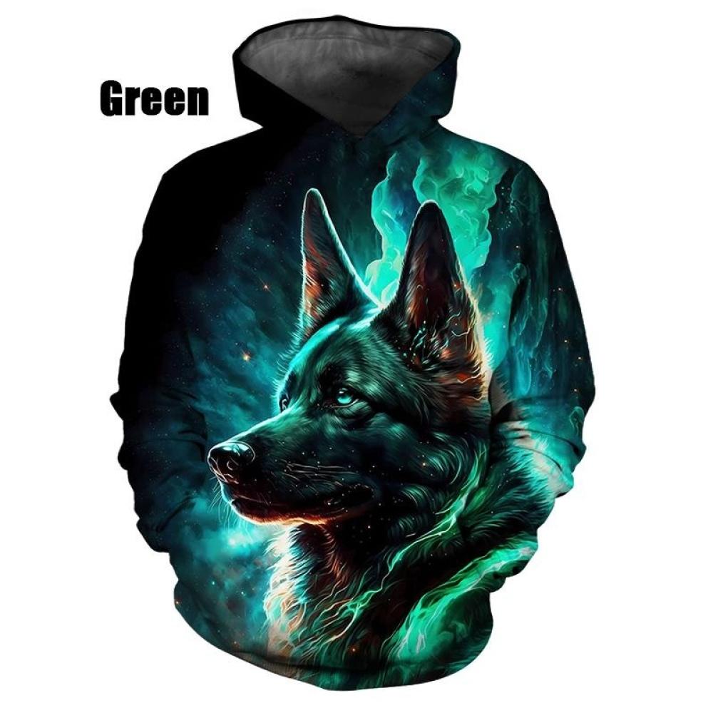 Fashion 3d Hoodie German Shepherd Sweatshirts Personality Streetwear Casual Long Sleeve Harajuku Pullover
