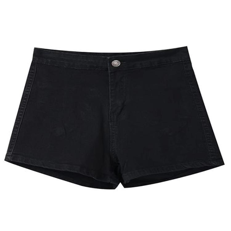 Women's Black High-Waist Skinny Denim Shorts - Slimming, Butt-Lifting Summer Hot Pants