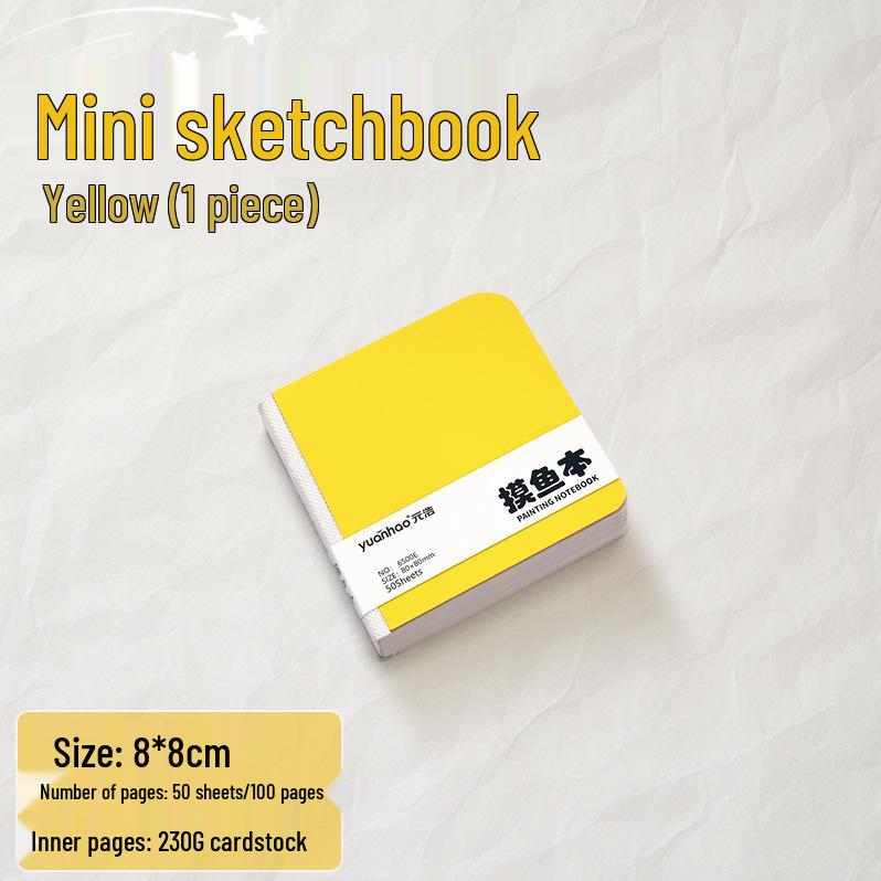 Yuan Hao Tragbares Fischfang-Skizzenbuch: Quadratisches leeres Zeichenbuch