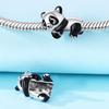 Copper Black Charm Cute Panda Bat Beads Suitable For Diy Birthday Party Gift Jewelry Bracelet Accessories