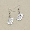 Cassette Tape Mixtape Charm Dangle Earrings Fashion Retro Music Hook Antique Silver Color Jewelry for Women