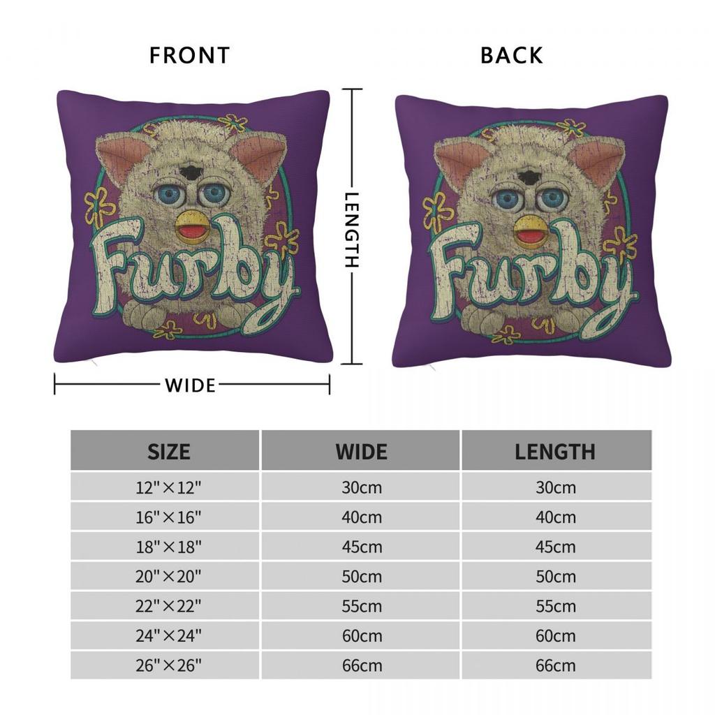 Snowball Furby 1998 Pillowcase Polyester Cushion Comfort Throw Pillow Sofa Decorative Cushions Used for Home Bedroom Living Room