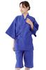 Tayutaf Women's Kurume Woven Shijira Weave Jinbei Pajamas, Sizes M and L, 100% Cotton, Perfect for Mother's Day, Adult Loungewear Set (L, Blue)