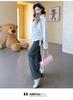 Spring 2026 Korean-Style Printed Maternity Tie-Up Two-Piece Set