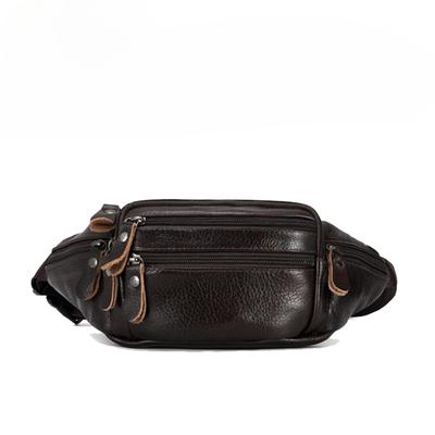 Men's Waist Bag Mobile Phone Bag Multi-functional Business Casual Crossbody Bag Fashionable Men's Chest Bag for Work
