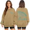 Women's Fashion Long Sleeve Print Round Neck Loose Pullover Sweater Top