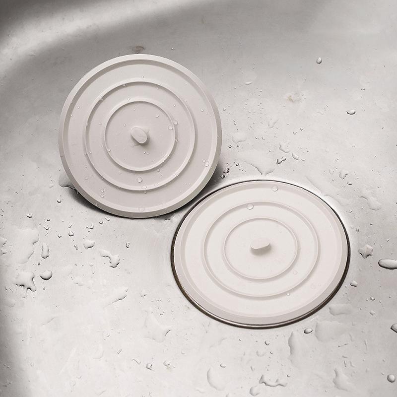 Large Silicone Bathtub Stopper Leakage-Proof Drain Cover Sink Hair Stopper Tub Flat Plug Stopper Bathroom Accessories 11Cm 4.3"