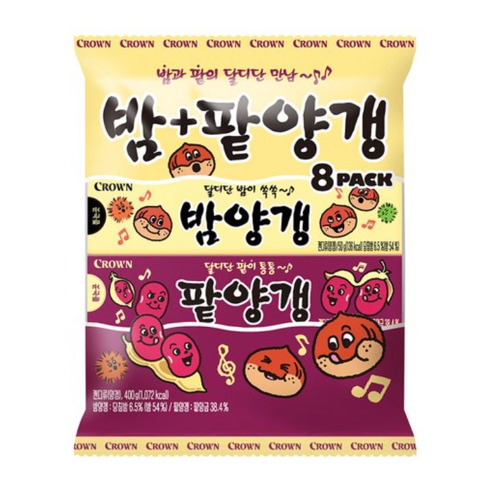 Korean Chestnut & Red Bean Yokan Jelly Set 8pcs (400g)