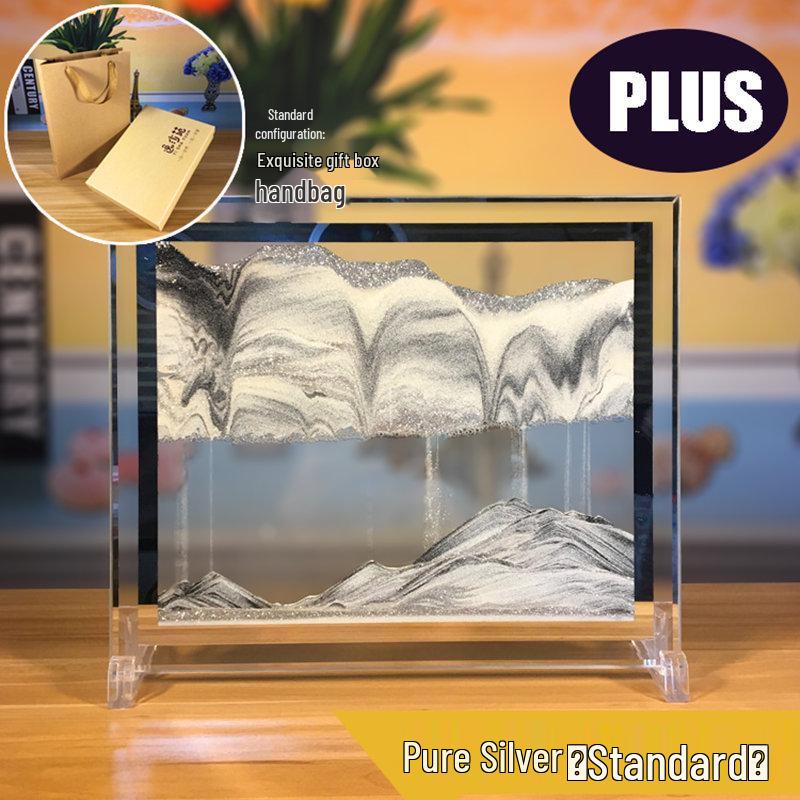3D Flowing Sand Hourglass: Creative Glass Ornament & Birthday Gift