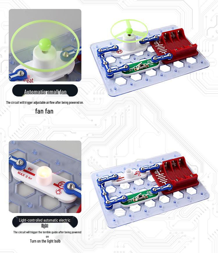 Blocuri electronice de construcție pentru copii Set de explorare laborator științific STEM