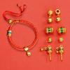5Pcs Matte Gold Color Brass Special Vintage Style Nepalese Beads Bracelets Spacer Beads Jewelry Making Supplies Diy Accessories
