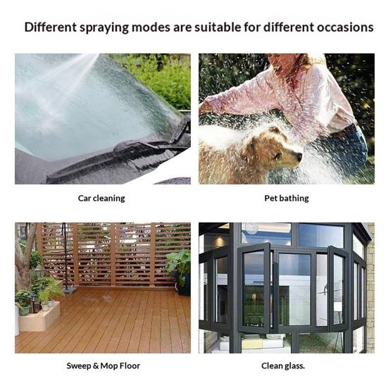Garden Hose Nozzle Heavy Duty Car Wash Foam Sprayer High Pressure Hose Nozzle Adjustable Nozzle for Car Washing Gardening Yard Cleaning