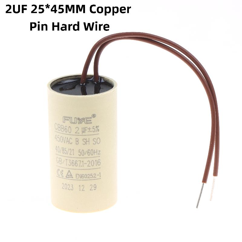 

1/5Pcs 2/2.5/3uF Capacitor For Air Compressors Pressure Washers CBB60 Capacitor For Circulating Water Pump Hanging Fireplace