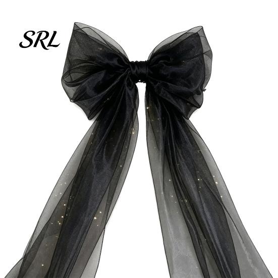 Elegant Bows for Anniversary Celebrations 79x20 Inch Giant Bow Christmas Tree Topper, Oversized Tulle Romantic Lawn Weddings Ornament with Long