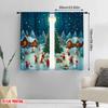 2pcs,2D plane printing Minimalist Curtains Christmas Tree Snow Night (3) Versatile Fabric (without rod) Gifts for Bedroom &