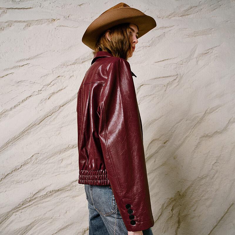 Liberté Series Vintage Moto-Style Faux Leather Jacket
