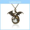 Vintage Game Of Thrones Dragon Glowing Pendant Night Light Necklace
