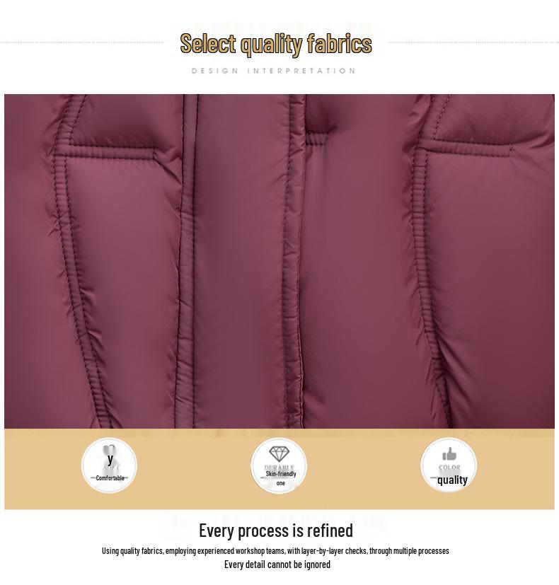 Stylish Mom's Short Down Jacket: Winter Fashion for Middle-Aged & Elderly