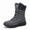 Botas Altas de Invierno para Hombre Botas de Nieve Súper Cálidas Botas de Senderismo Impermeables Parte Superior de Cuero Talla Grande 48 Zapatilla Deportiva Outdoor para Hombre