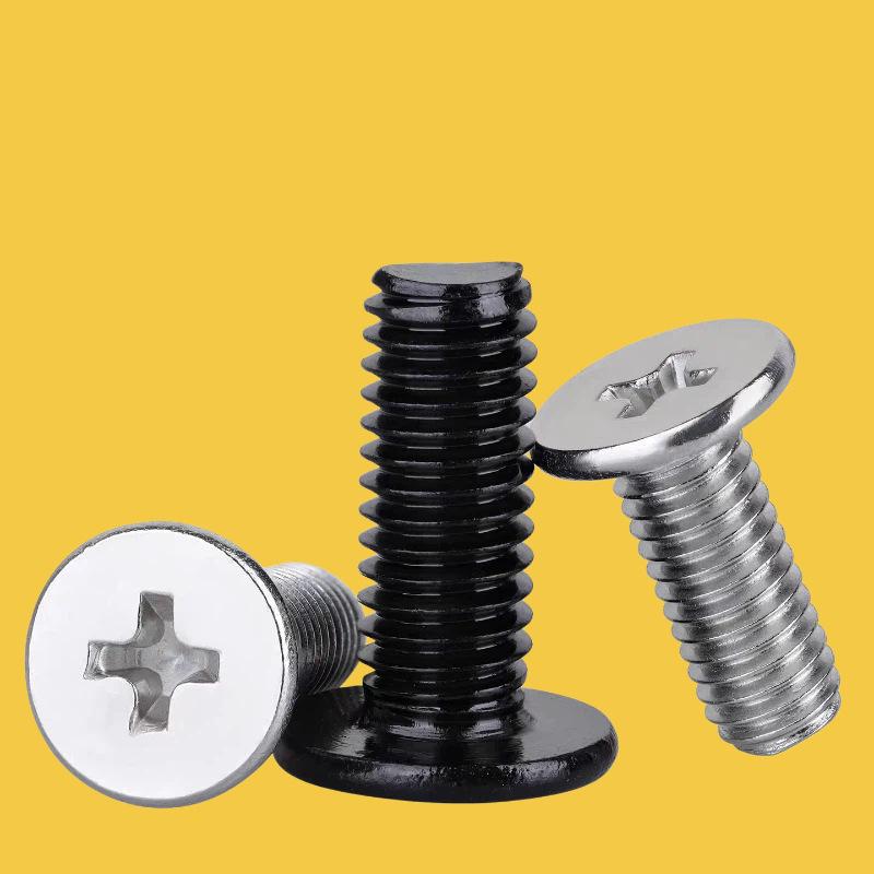 304CM Stainless Steel Phillips Flat Head Machine Screw - Thin Head for Computer Case