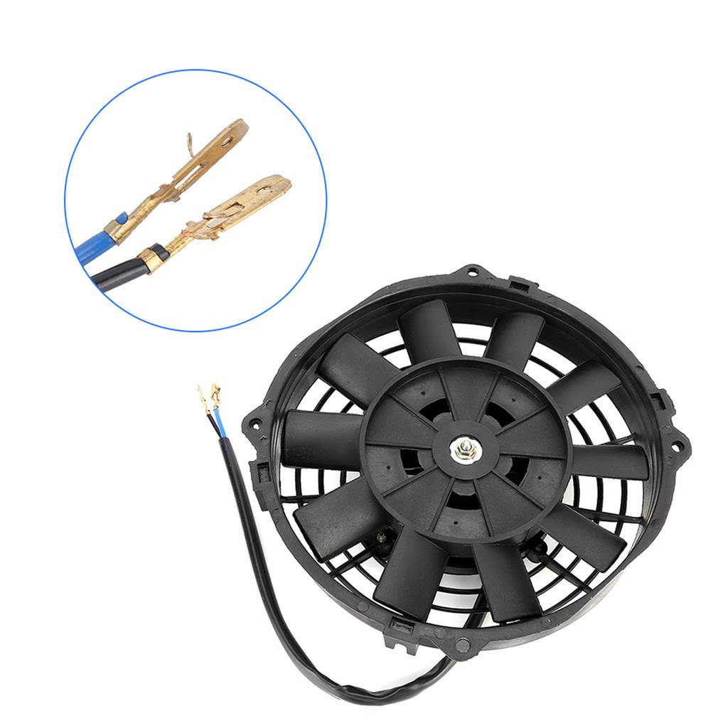 7in Slim Electric Radiator Cooling Fan Thermo 12V Universal with Mounting Kit