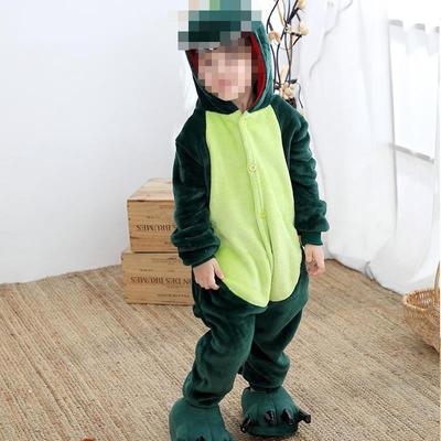 Children's Flannel Animal Hooded Pajamas: Cute Cartoon Jumpsuit for Autumn and Winter