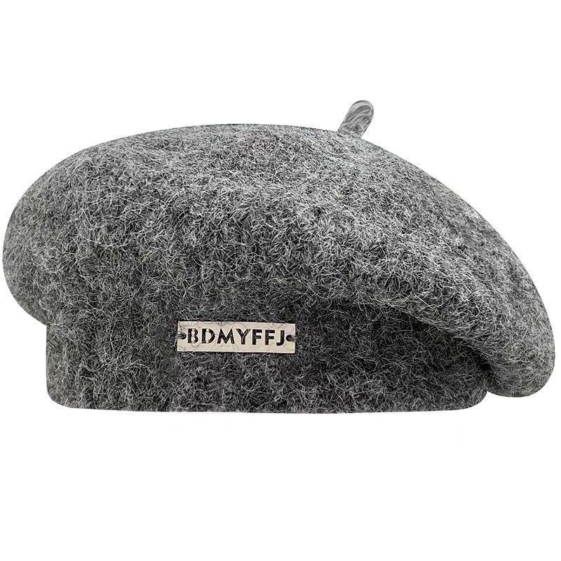 Winter versatile big head circumference knitted beret women