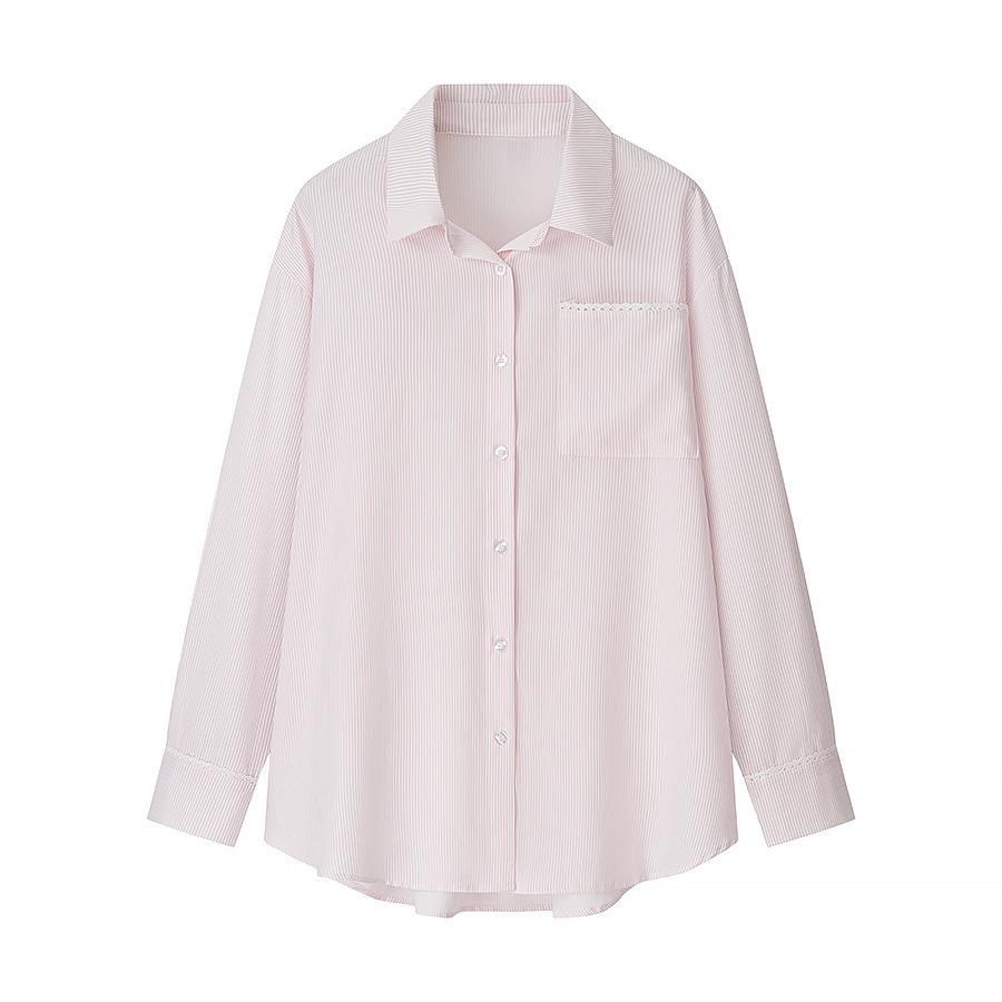 

Autumn Cross-Border French Style Striped Shirt & Straight-Leg Pants Set M